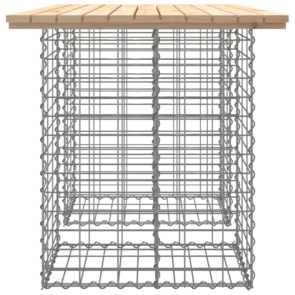 vidaXL Gartentisch aus Gabionen 100x70x72 cm Massivholz Kiefer