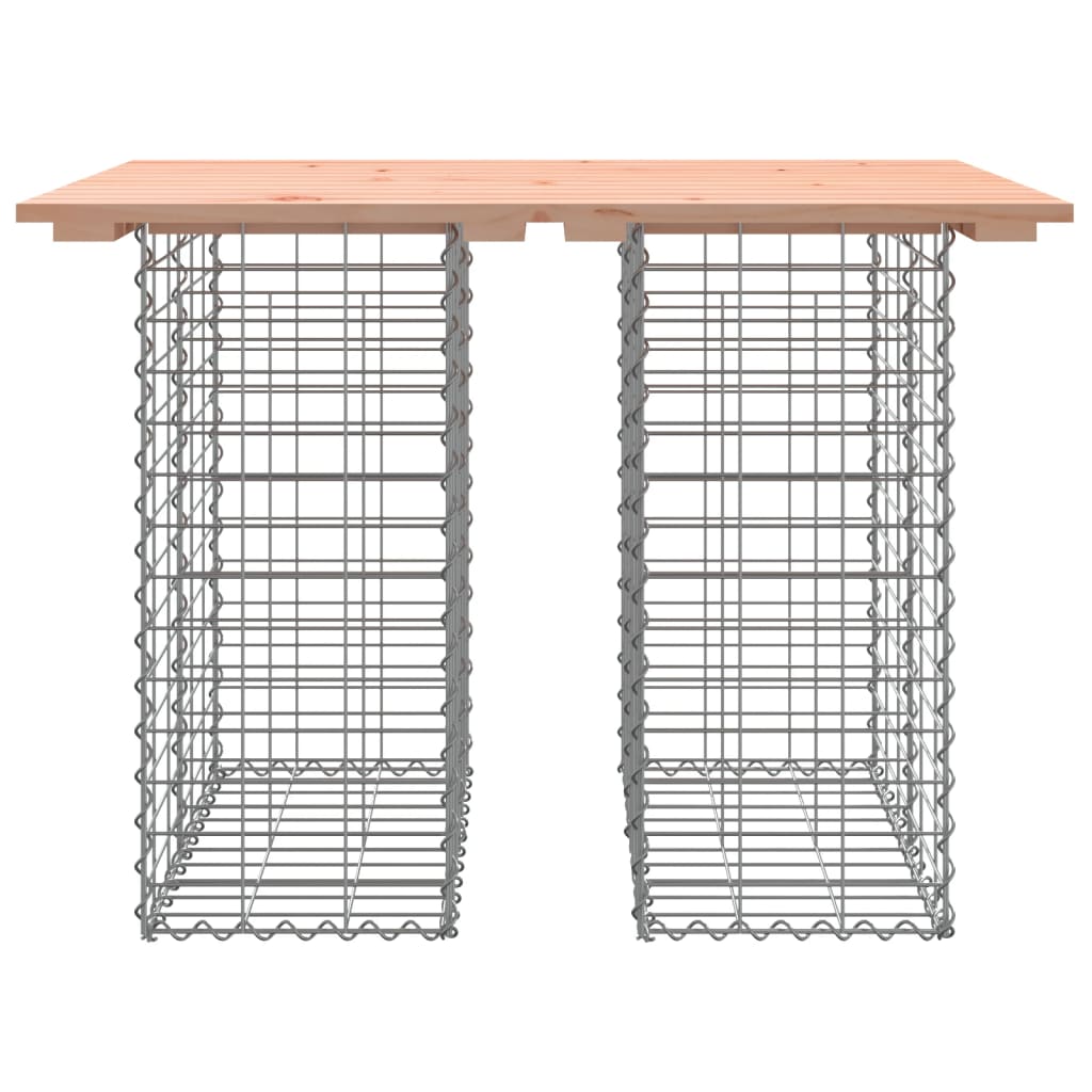 vidaXL Gartentisch aus Gabionen 100x70x72 cm Massivholz Douglasie