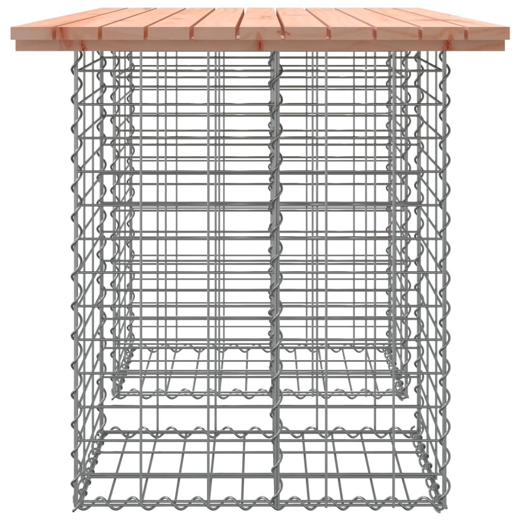 vidaXL Gartentisch aus Gabionen 100x70x72 cm Massivholz Douglasie