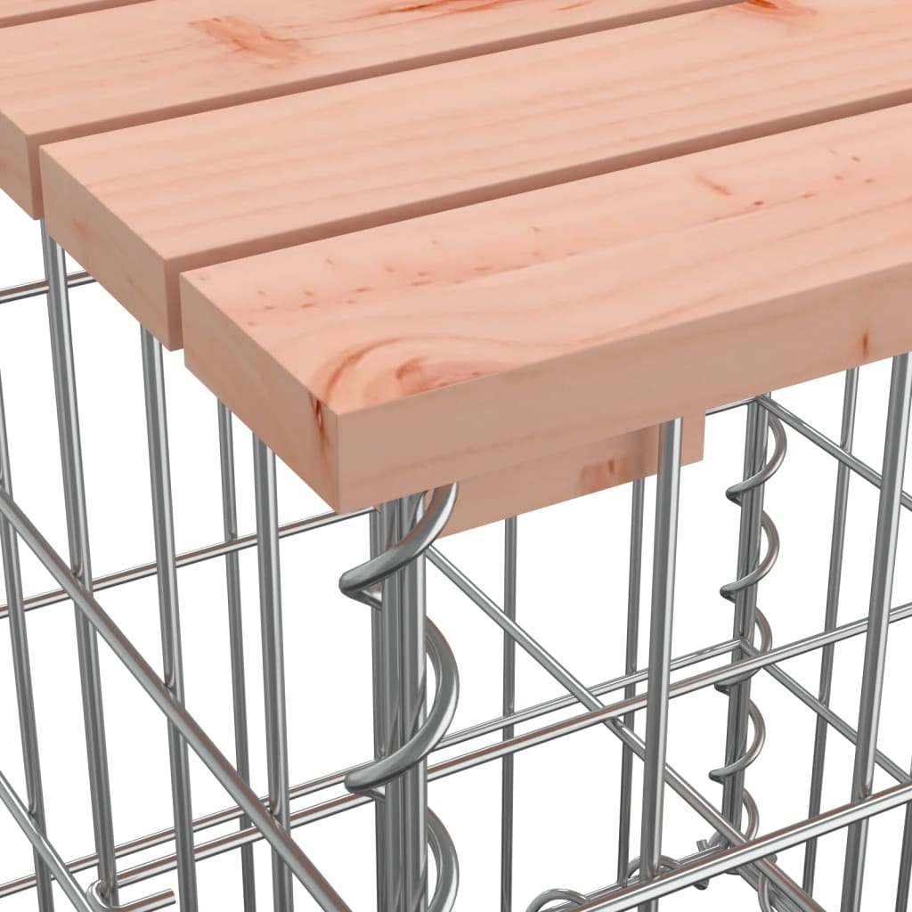 vidaXL Gartentisch aus Gabionen 100x70x72 cm Massivholz Douglasie