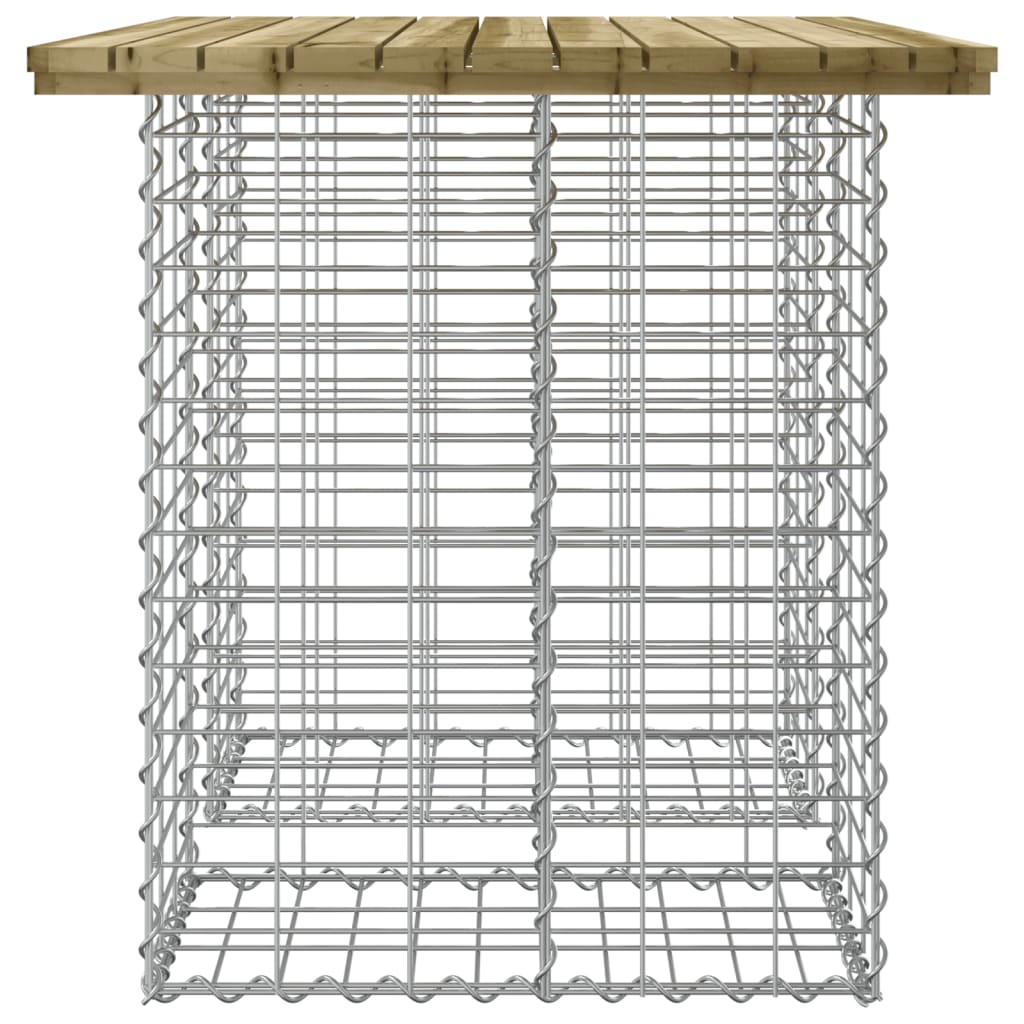 vidaXL Gartentisch aus Gabionen 100x70x72 cm Kiefernholz Imprägniert