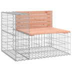 vidaXL Gartenbank aus Gabionen 184x71x65,5 cm Massivholz Douglasie
