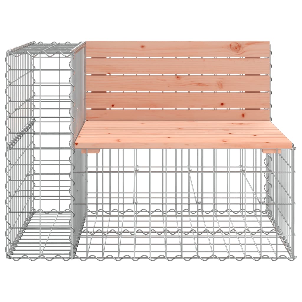 vidaXL Gartenbank aus Gabionen 184x71x65,5 cm Massivholz Douglasie