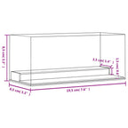 vidaXL Vitrine Transparent 19,5x8,5x8,5 cm Acryl