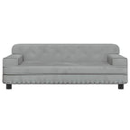 vidaXL Kindersofa Hellgrau 90x53x30 cm Samt