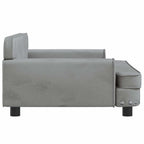 vidaXL Kindersofa Hellgrau 90x53x30 cm Samt