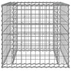 vidaXL Gabionenkorb Silbern 70x70x65 cm Verzinktes Eisen