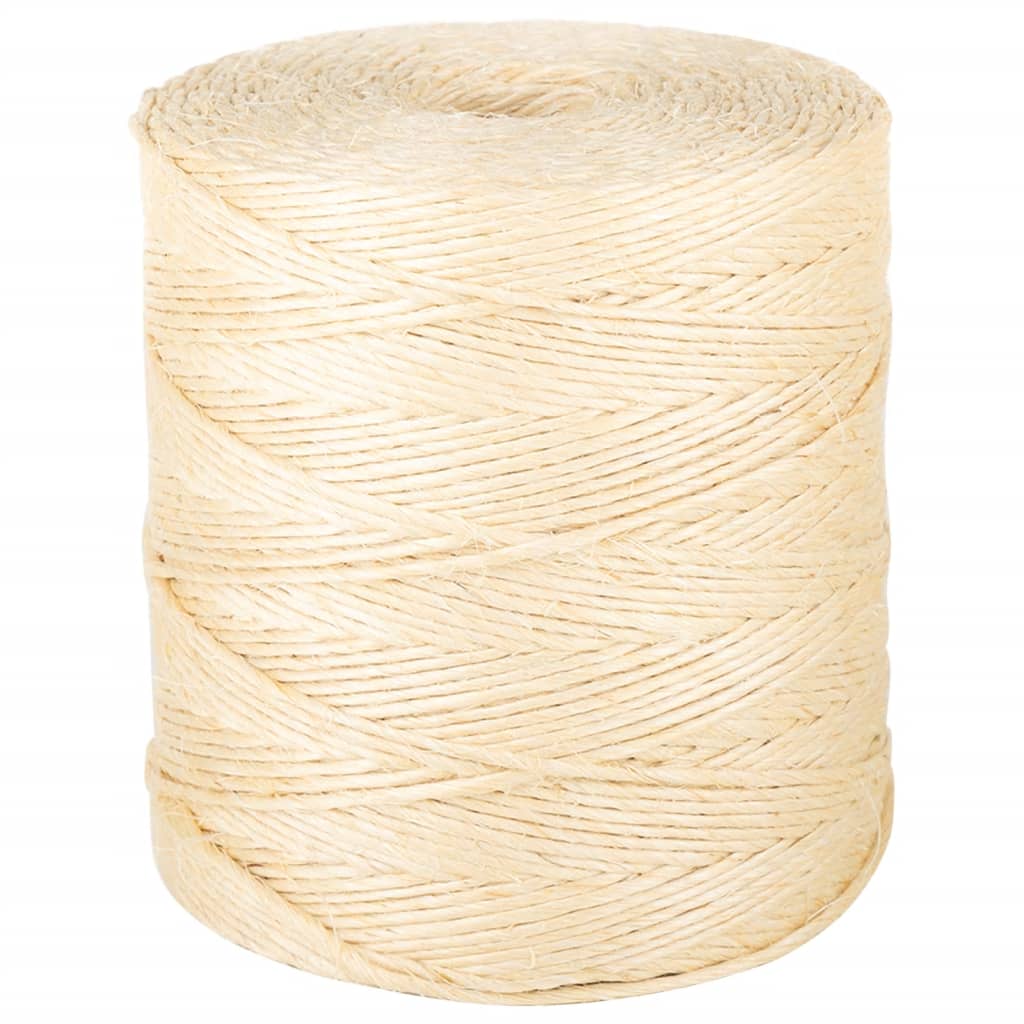 vidaXL Seil 100% Sisal 2 mm 300 m