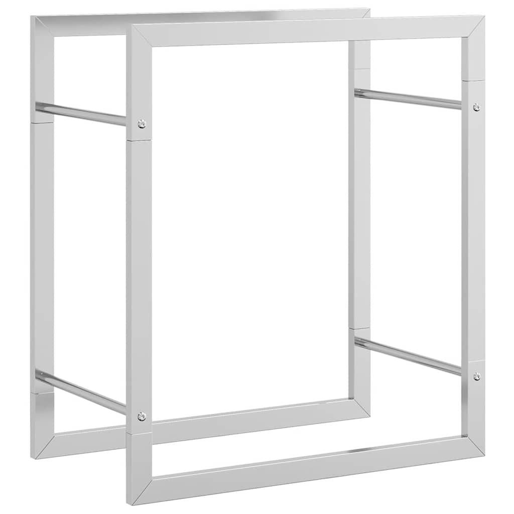 vidaXL Brennholzregal 50x28x56 cm Edelstahl