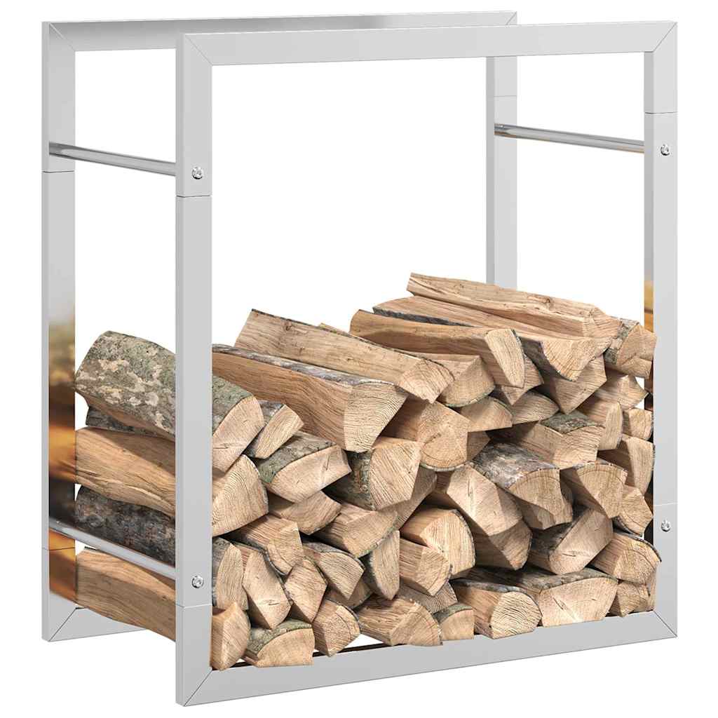 vidaXL Brennholzregal 50x28x56 cm Edelstahl