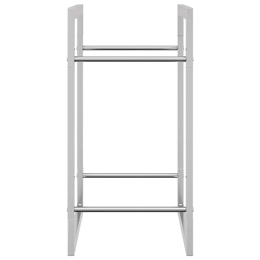vidaXL Brennholzregal 50x28x56 cm Edelstahl