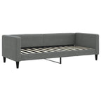 vidaXL Tagesbett Ausziehbar mit Matratzen Dunkelgrau 80x200 cm Stoff