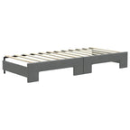 vidaXL Tagesbett Ausziehbar mit Matratzen Dunkelgrau 80x200 cm Stoff