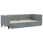 vidaXL Tagesbett Ausziehbar mit Schubladen Hellgrau 80x200 cm Stoff