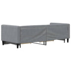 vidaXL Tagesbett Ausziehbar mit Schubladen Hellgrau 80x200 cm Stoff