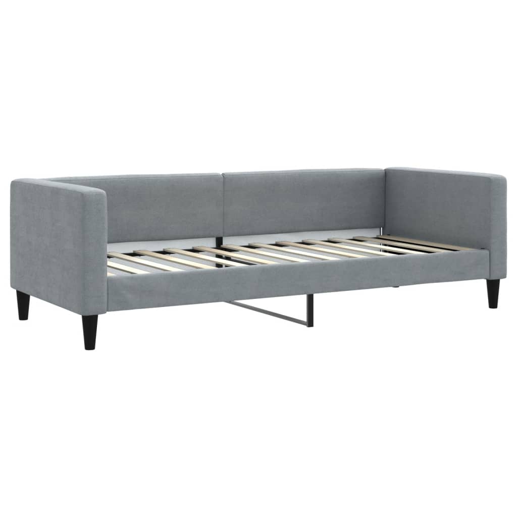 vidaXL Tagesbett Ausziehbar mit Schubladen Hellgrau 80x200 cm Stoff