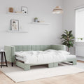vidaXL Tagesbett Ausziehbar Blau 80x200 cm Samt