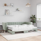 vidaXL Tagesbett Ausziehbar Blau 80x200 cm Samt