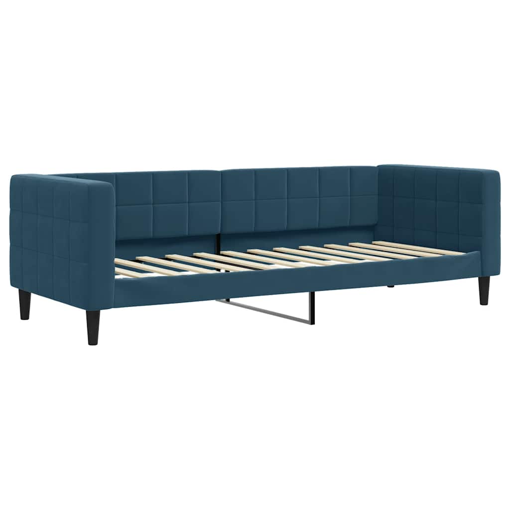 vidaXL Tagesbett Ausziehbar mit Matratzen Blau 80x200 cm Samt