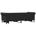 vidaXL Tagesbett Ausziehbar mit Schubladen Schwarz 90x200cm Kunstleder