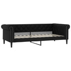 vidaXL Tagesbett Ausziehbar mit Schubladen Schwarz 90x200cm Kunstleder