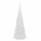 vidaXL Pop-Up-Weihnachtsbaum Künstlich 150 LEDs Weiß 180 cm