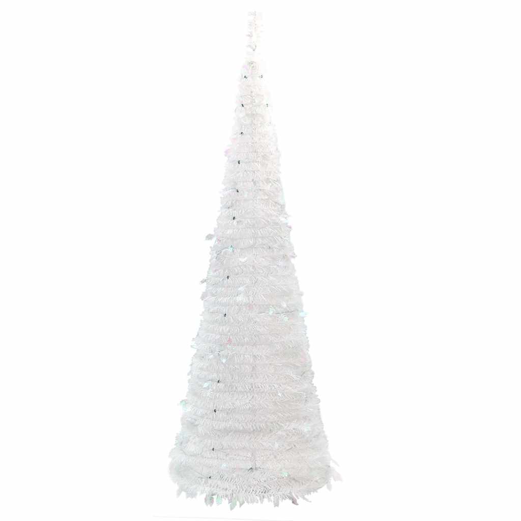 vidaXL Pop-Up-Weihnachtsbaum Künstlich 150 LEDs Weiß 180 cm