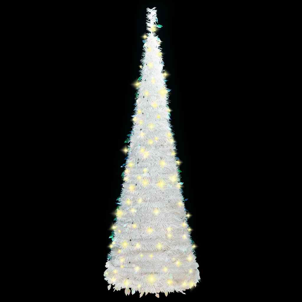 vidaXL Pop-Up-Weihnachtsbaum Künstlich 200 LEDs Weiß 210 cm