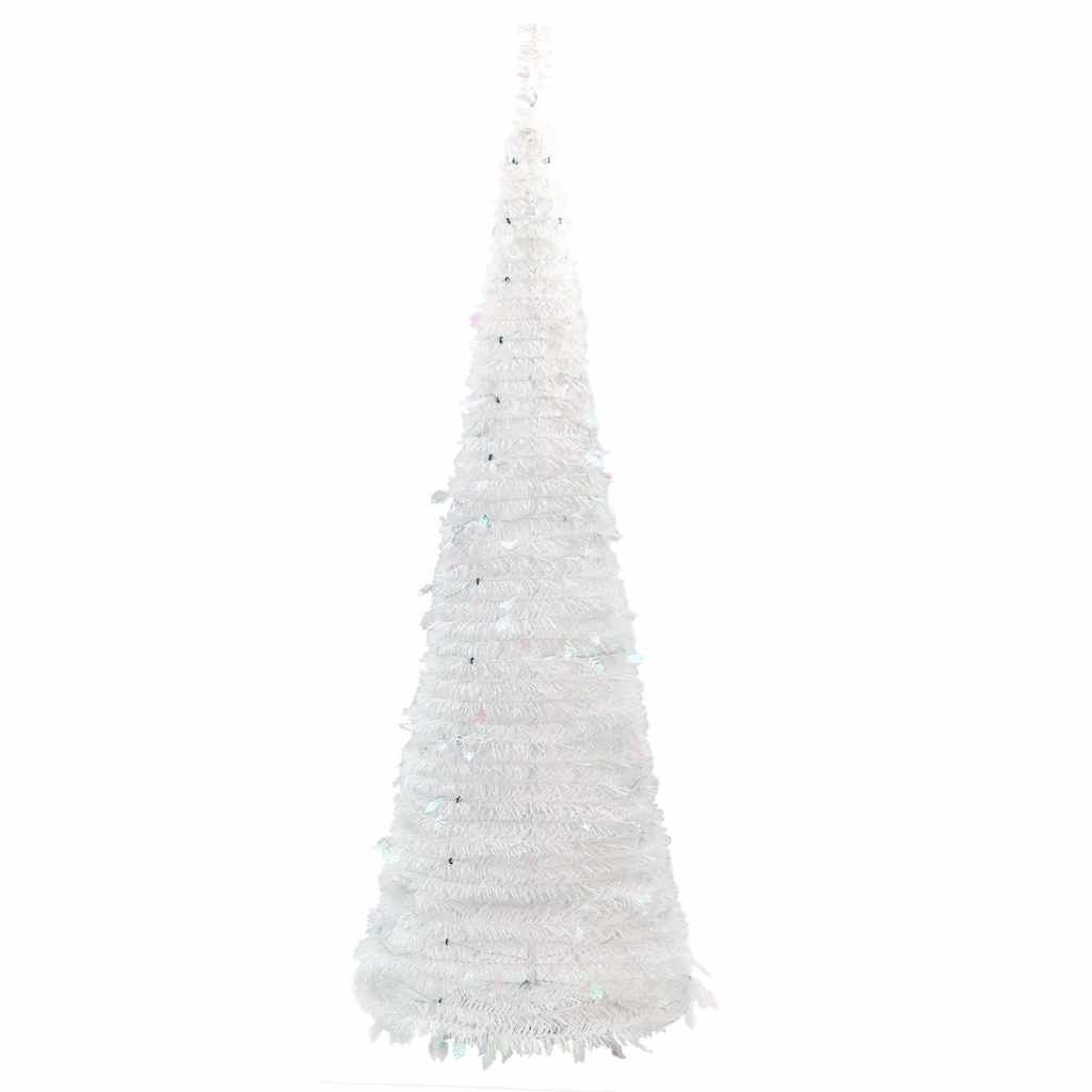 vidaXL Pop-Up-Weihnachtsbaum Künstlich 200 LEDs Weiß 210 cm