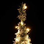 vidaXL Pop-Up-Weihnachtsbaum Künstlich Beschneit 50 LEDs 120 cm