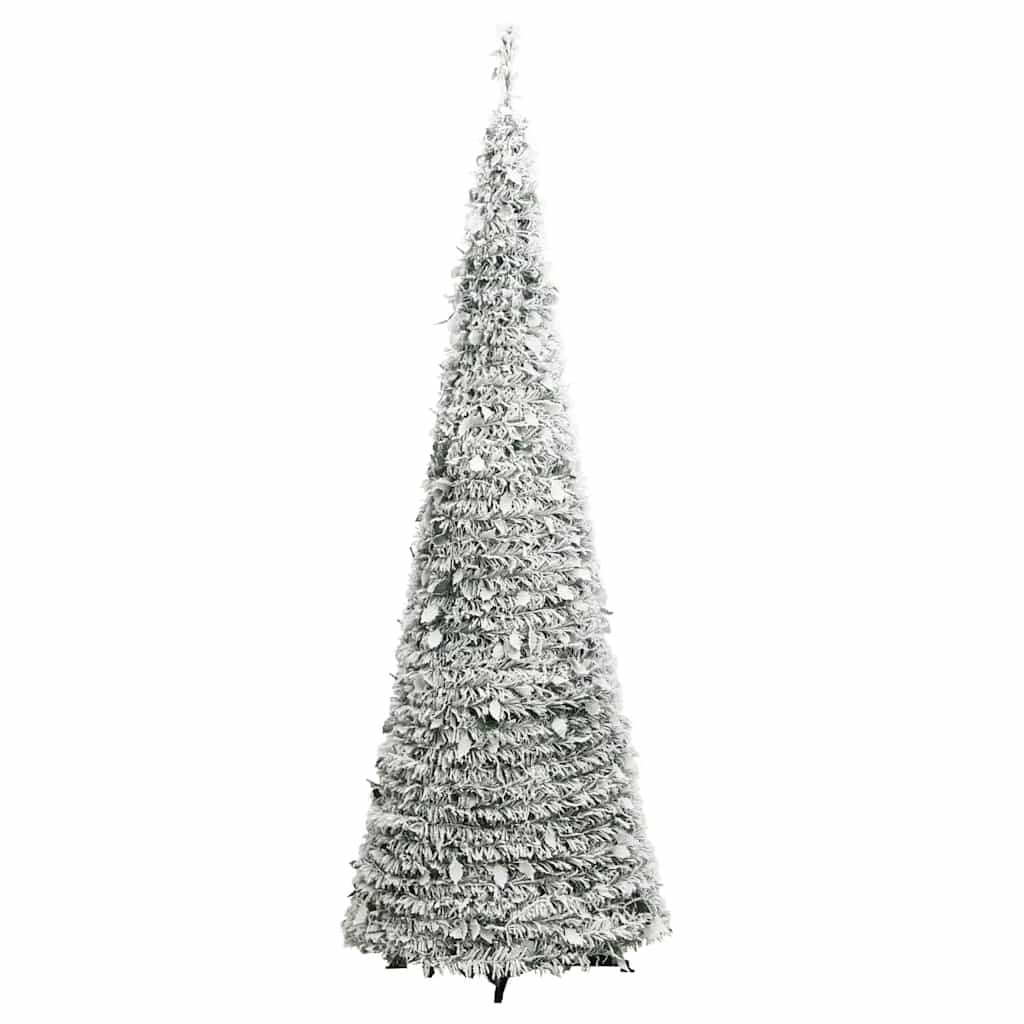 vidaXL Pop-Up-Weihnachtsbaum Künstlich Beschneit 200 LEDs 210 cm