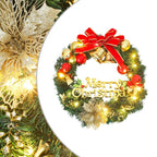vidaXL Weihnachtskranz mit 15 LEDs Grün 30 cm