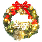 vidaXL Weihnachtskranz mit 35 LEDs Grün 60 cm