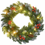 vidaXL 4-tlg. Türschmuck-Set für Weihnachten PVC