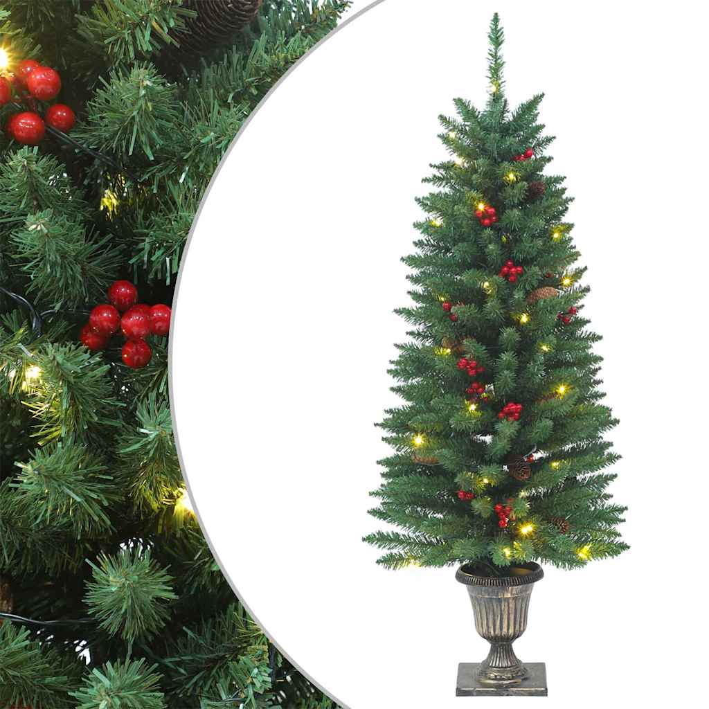 vidaXL Künstliche Weihnachtsbäume 2 Stk. 100 LEDs Grün 120 cm