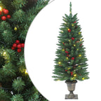 vidaXL Künstliche Weihnachtsbäume 2 Stk. 100 LEDs Grün 120 cm
