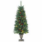 vidaXL Künstliche Weihnachtsbäume 2 Stk. 100 LEDs Grün 120 cm