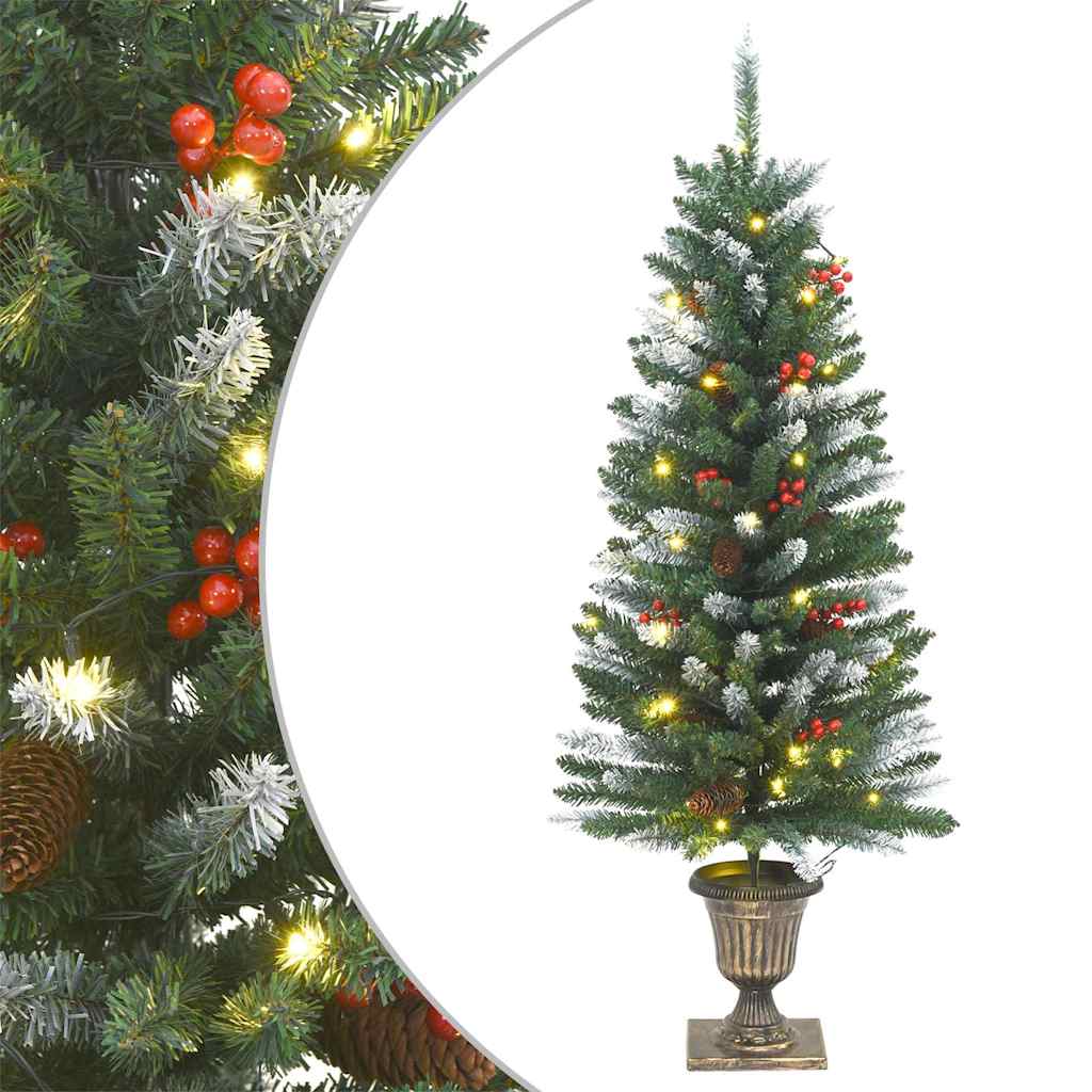 vidaXL Künstliche Weihnachtsbäume 2 Stk. 100 LEDs Grün und Weiß 120 cm