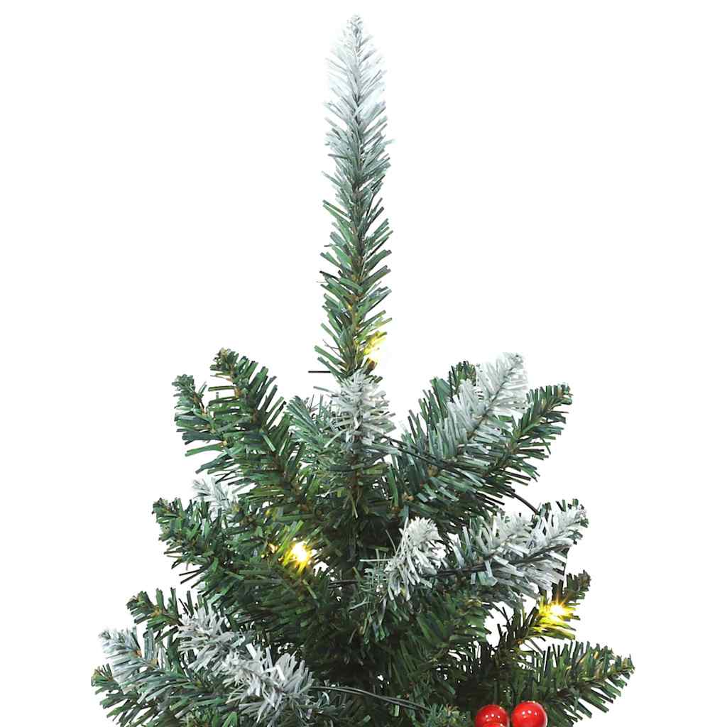 vidaXL Künstliche Weihnachtsbäume 2 Stk. 100 LEDs Grün und Weiß 120 cm
