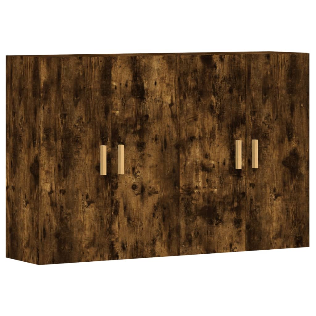 vidaXL Wandschränke 2 Stk. Räuchereiche Holzwerkstoff