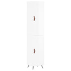 vidaXL Highboard Hochglanz-Weiß 34,5x34x180 cm Holzwerkstoff