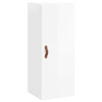 vidaXL Highboard Hochglanz-Weiß 34,5x34x180 cm Holzwerkstoff