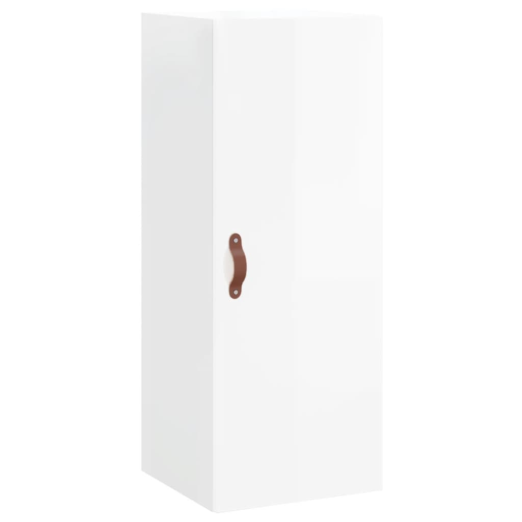 vidaXL Highboard Hochglanz-Weiß 34,5x34x180 cm Holzwerkstoff