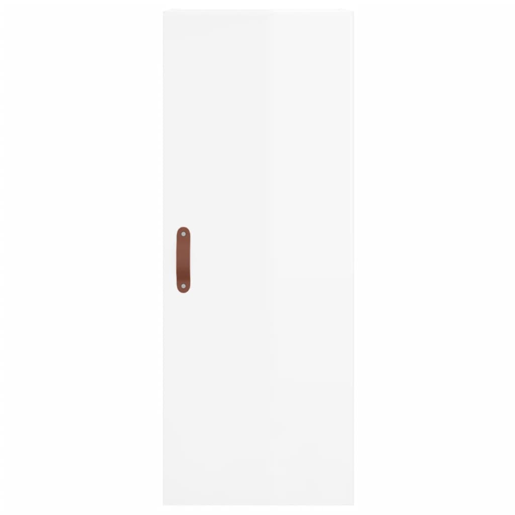 vidaXL Highboard Hochglanz-Weiß 34,5x34x180 cm Holzwerkstoff