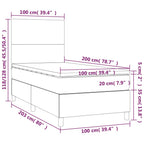 vidaXL Boxspringbett Matratze Cappuccino-Braun 100x200cm Kunstleder