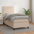 vidaXL Boxspringbett Matratze Cappuccino-Braun 100x200cm Kunstleder