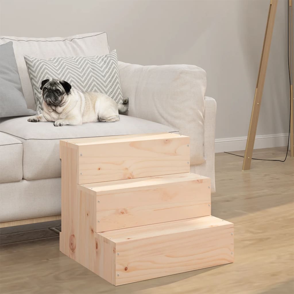 vidaXL Haustiertreppe 40x37,5x35 cm Massivholz Kiefer