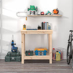 vidaXL Werkbank 80x50x80 cm Massivholz Kiefer