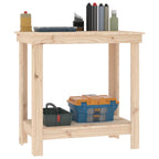vidaXL Werkbank 80x50x80 cm Massivholz Kiefer