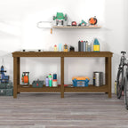 vidaXL Werkbank Honigbraun 180x50x80 cm Massivholz Kiefer